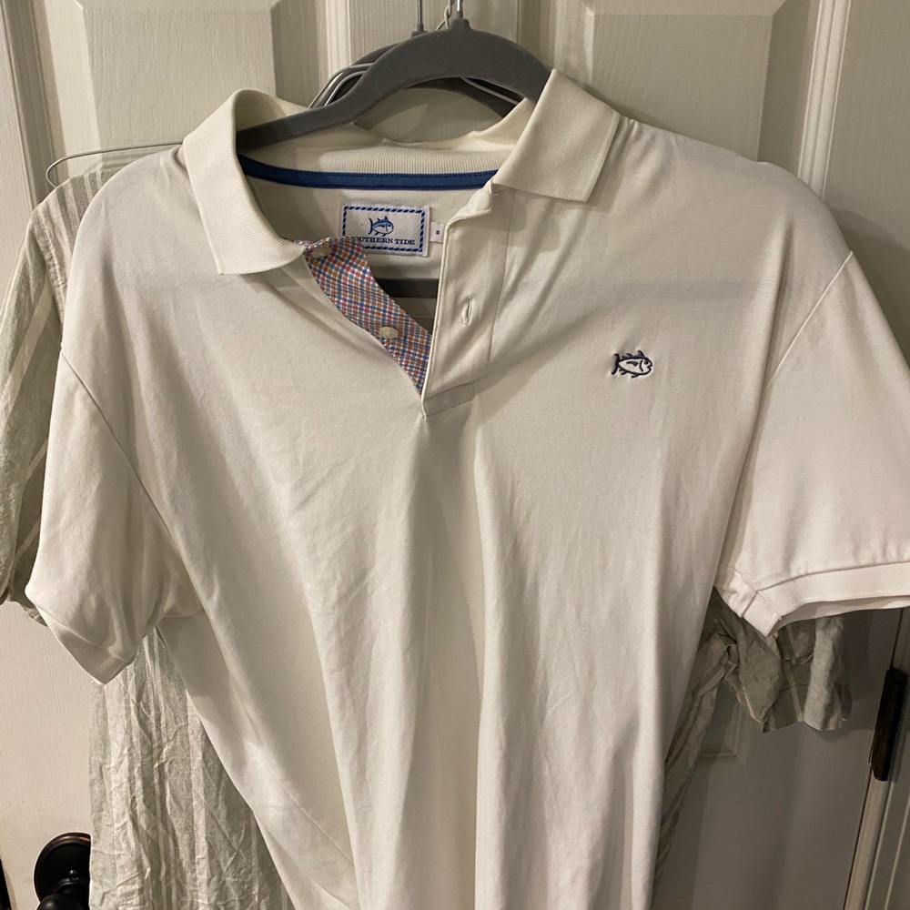 Southern Tide White Polo Shirt Classic Casual Style